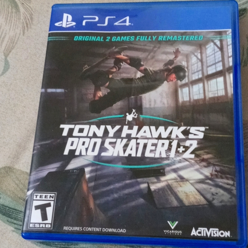 Tony hawk pro skater 1 and 2 ps4 game